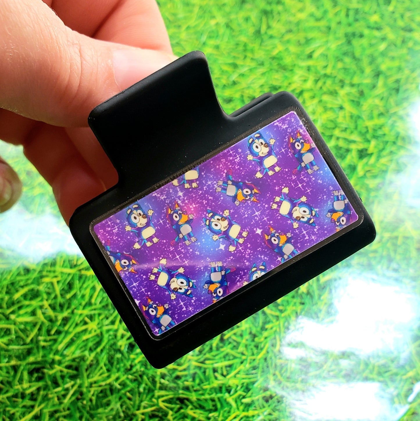 Blue Dog Galaxy Hair Claw (Small)