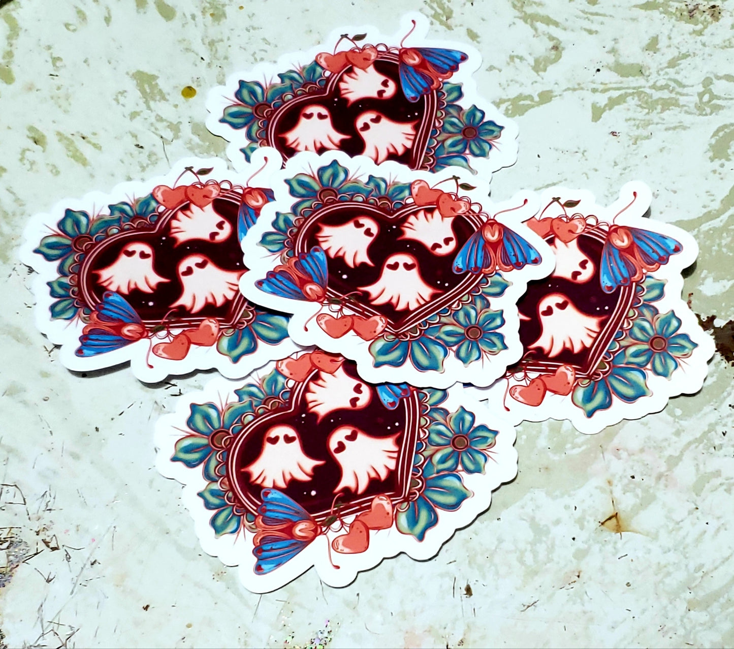 Valentine Ghosts Stickers