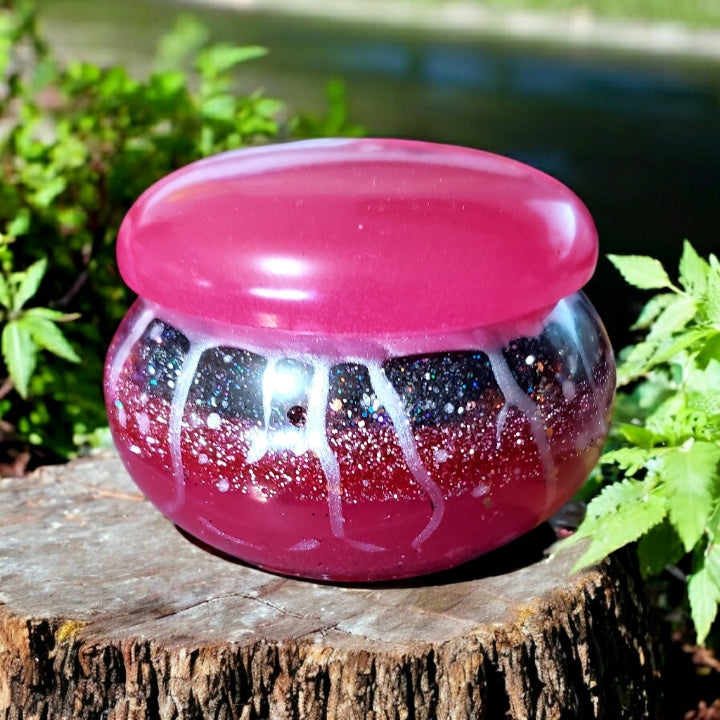 Pink Drips Trinket Jar