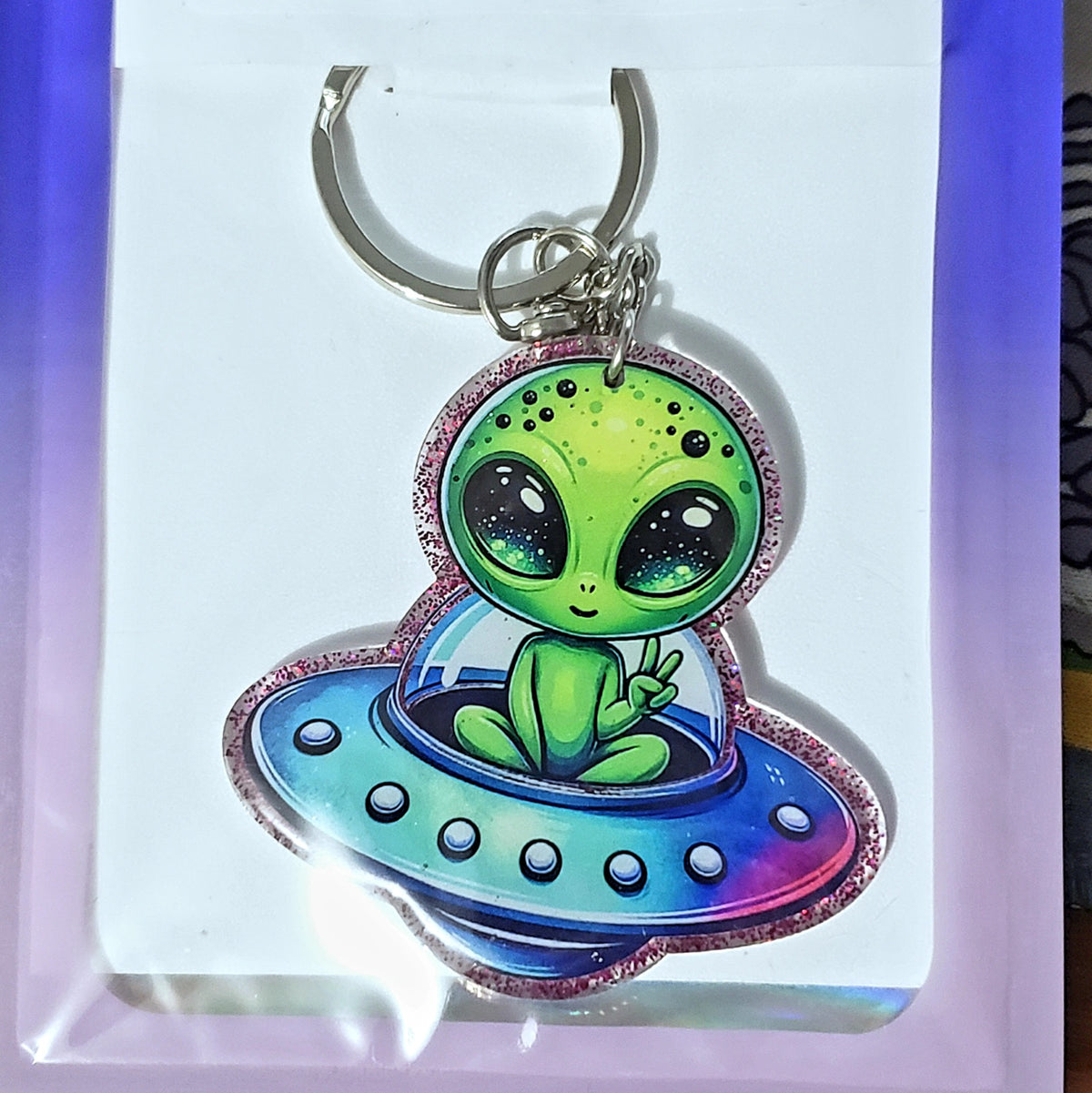 Alien Ship Keychain