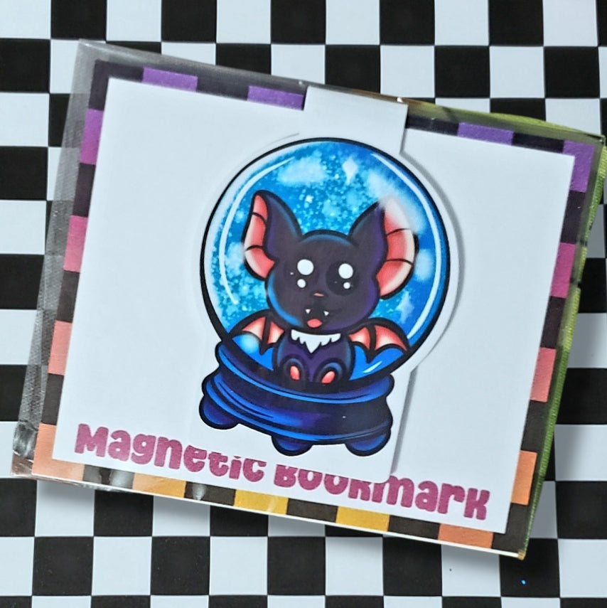 Crystal Ball Bat Magnetic Bookmark