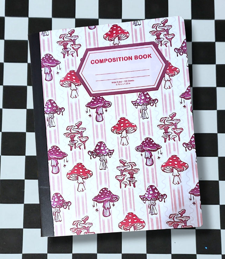 Vintage Mushrooms Composition Notebook
