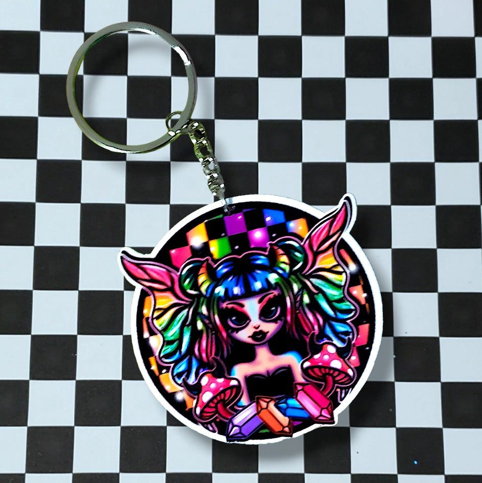 Goth Fairy Keychain