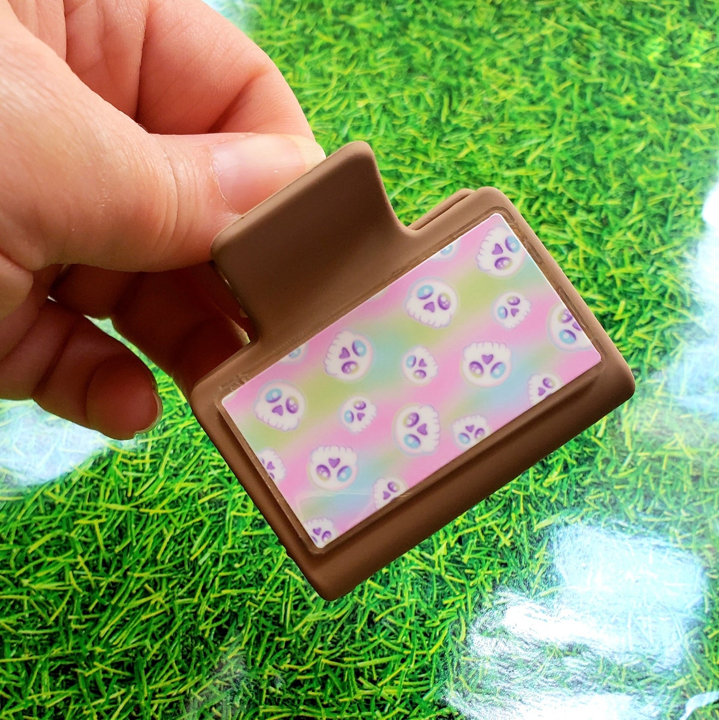 Pastel Skull Hair Claw (Small)