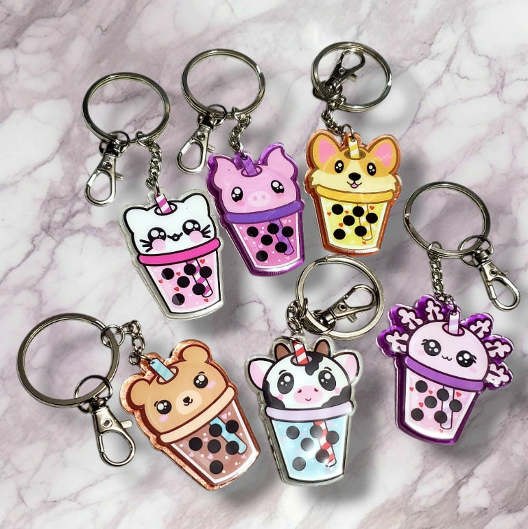 Boba Animals Keychain