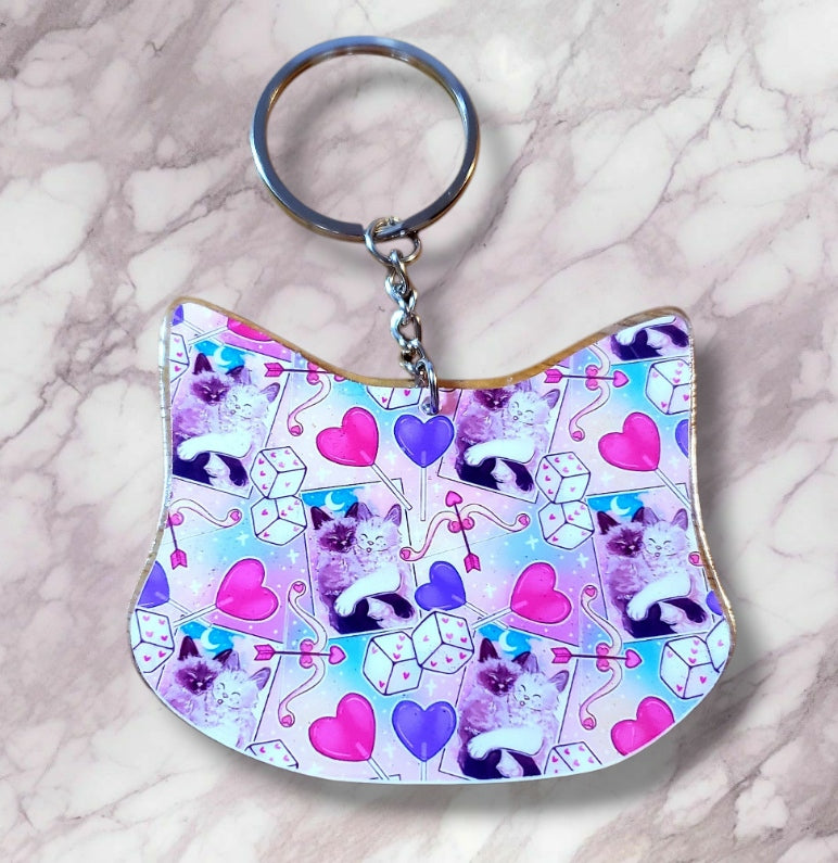 The Lovers Cats Keychain