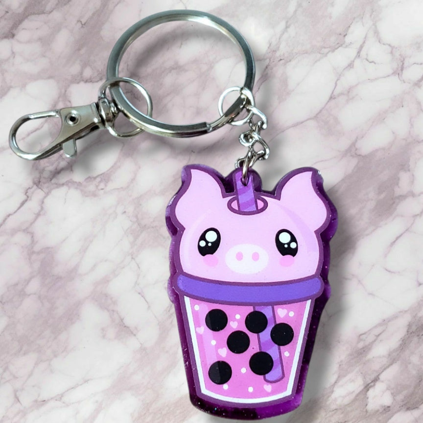 Boba Animals Keychain
