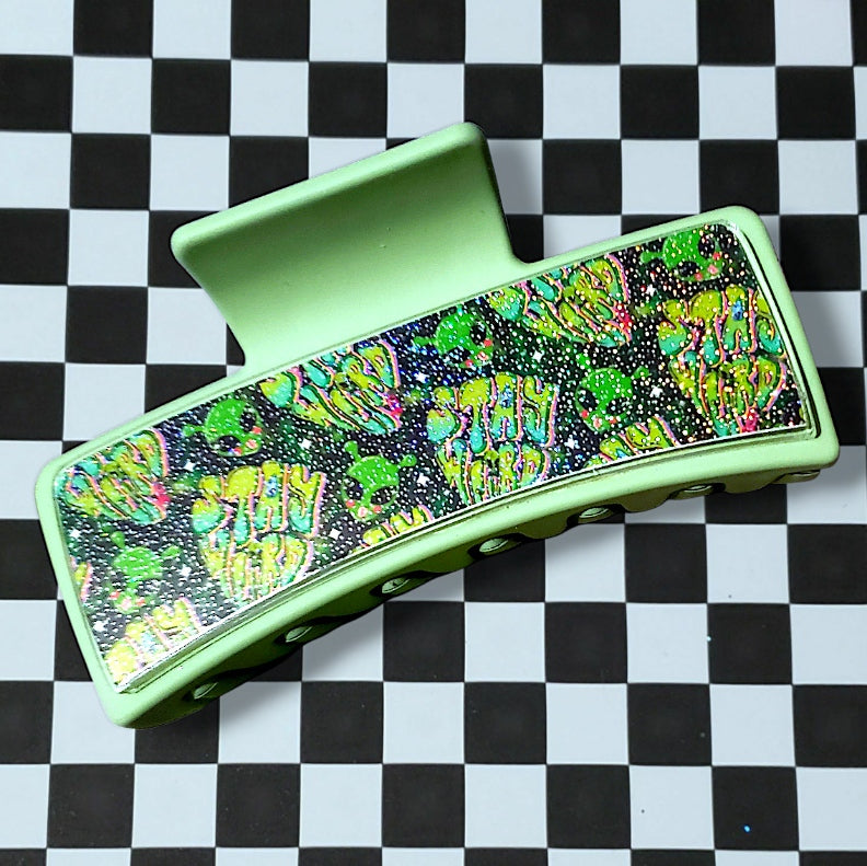 Alien Stay Weird Hair Claw (Holo)