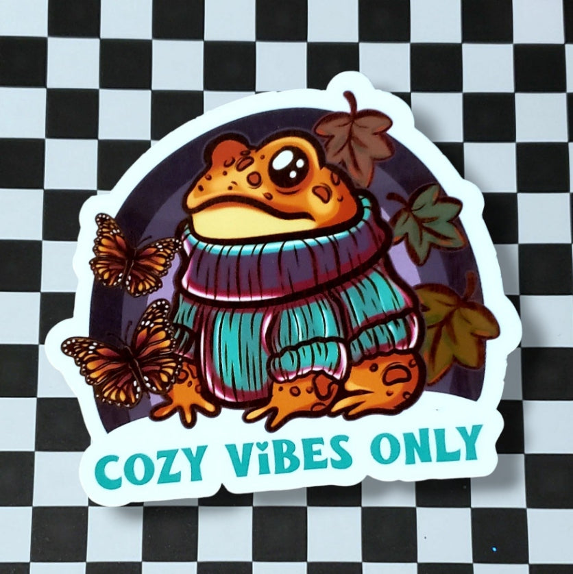 Cozy Frog Sticker