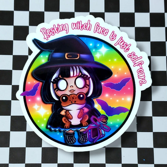 Resting Witch Face Sticker