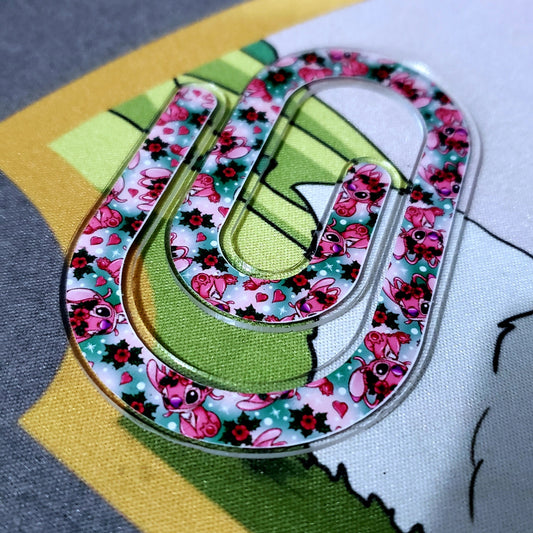 Angel Alien Acrylic Paperclip Bookmark