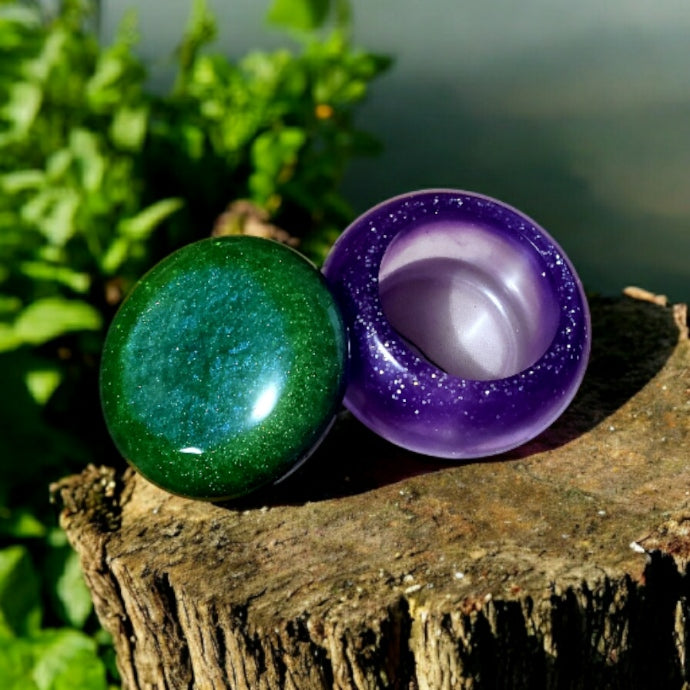 Purple & Green Trinket Jar