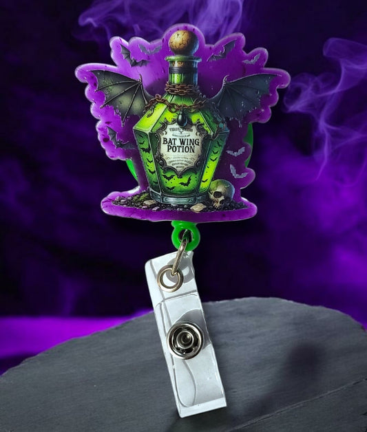 Bat Wing Potion Badge Reel