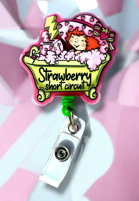Strawberry Short Circuit Badge Reel