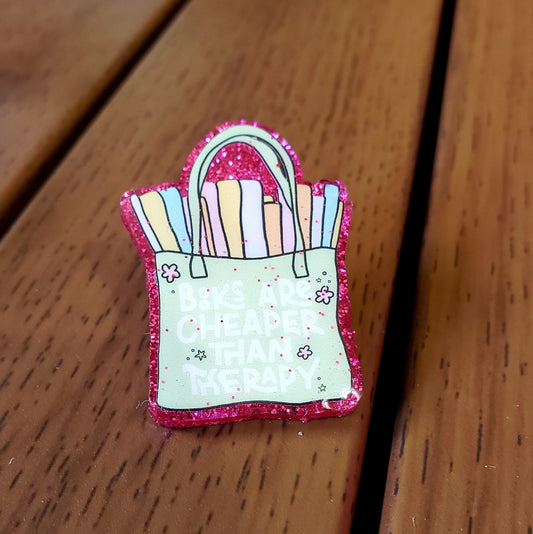 Book Therapy Pin