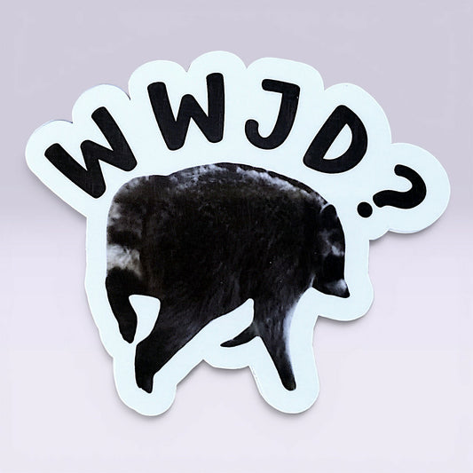 WWJD? Jimothy Sticker