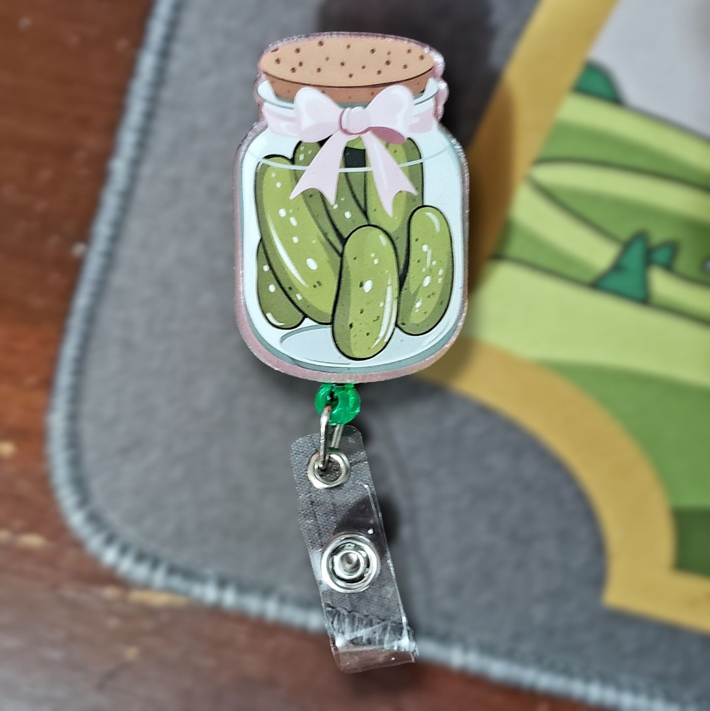 Pickle Jar Badge Reel