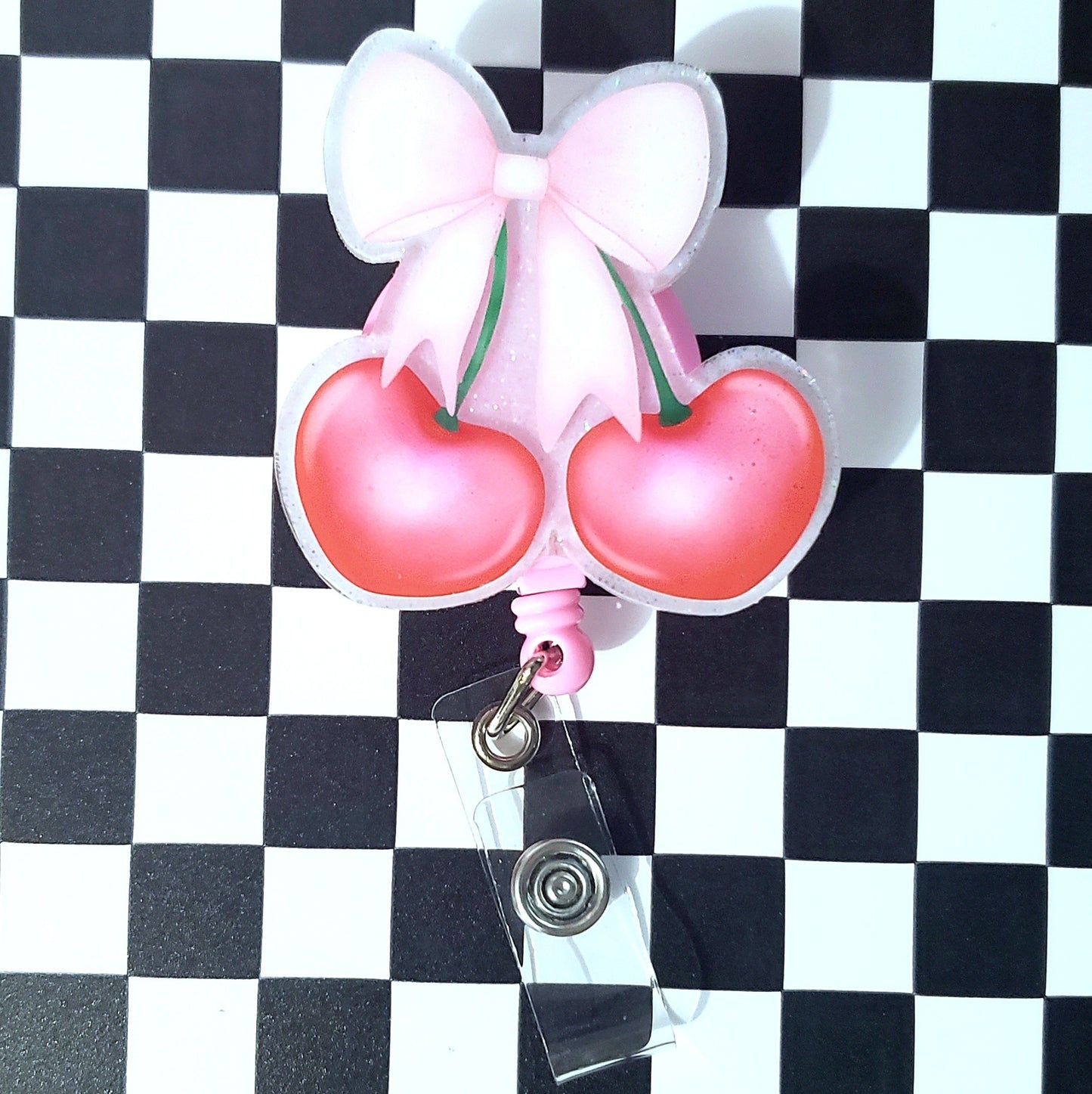 Cherry Bow Badge Reel