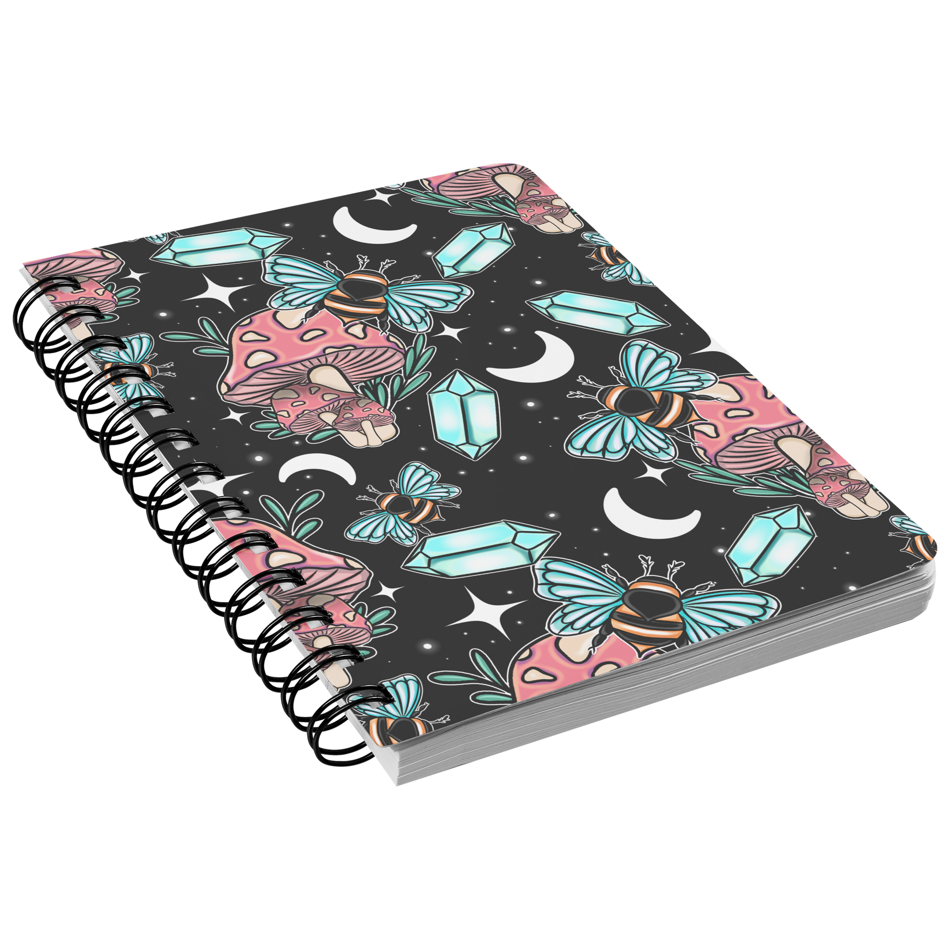 Mushy_Crystal_Bees_Notebook_SN_Front_Angle_Mockup.png