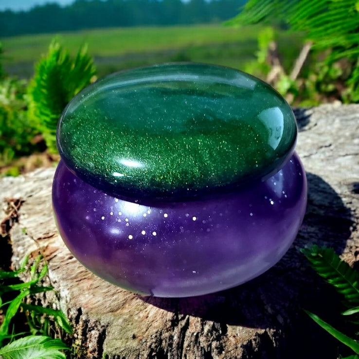 Purple & Green Trinket Jar