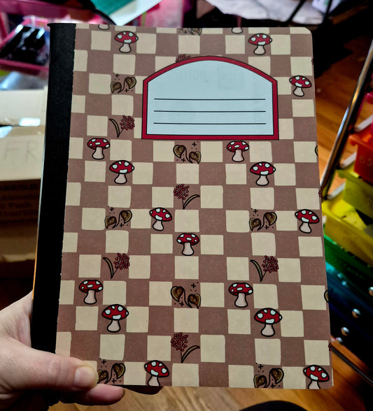 Checkered Mushroom Composition Notebook