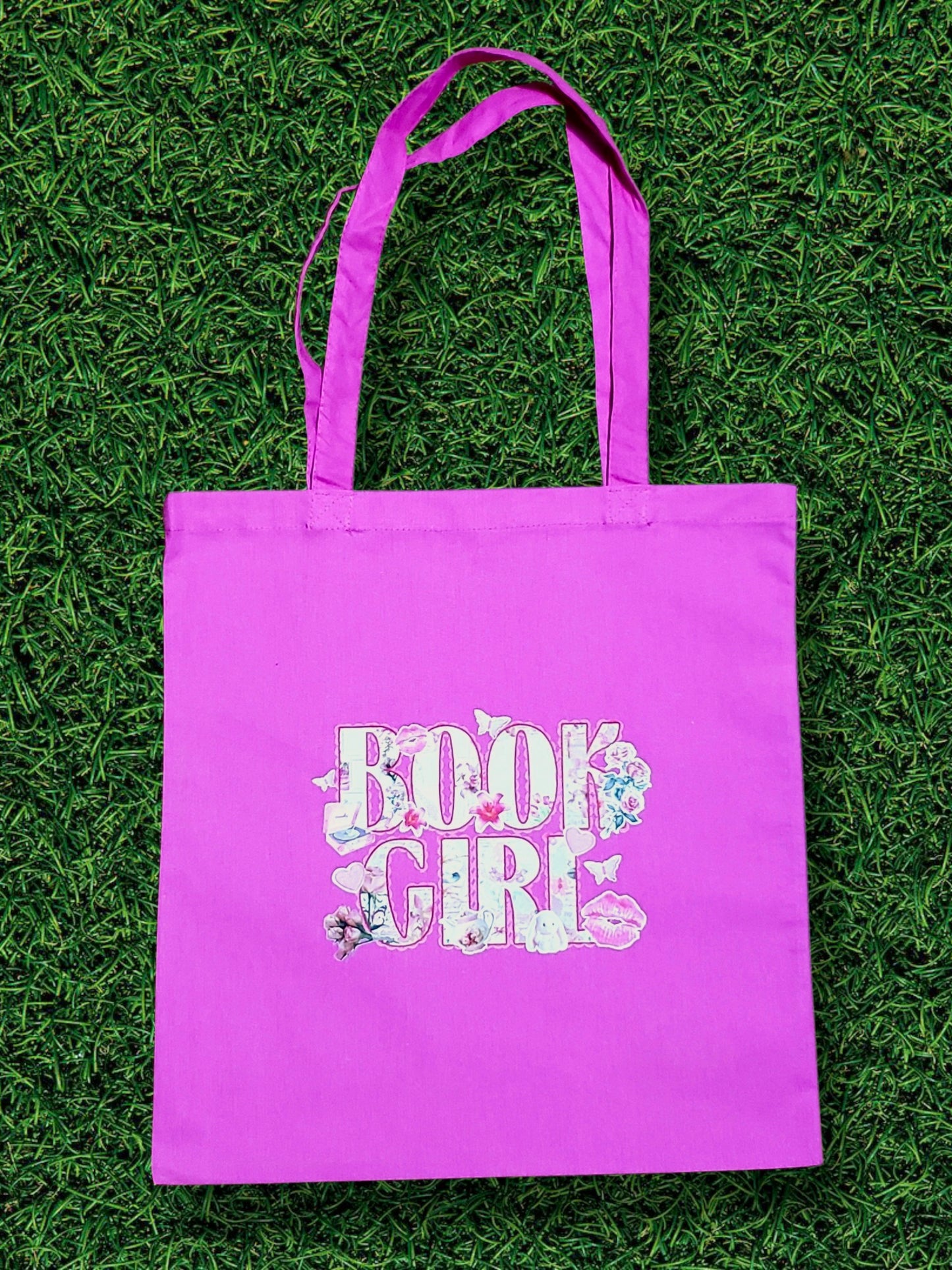 Book Girl Tote-Pink